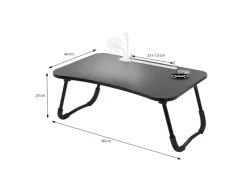 ML-Design Laptoptisch für Bett 60x40 cm Betttisch Klappbar