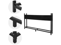 ML-Design Metall Kaminholzregal mit Abdeckung 200x25x115 cm Anthrazit Stahl* Weitere Regale