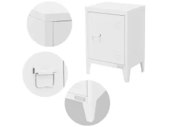 ML-Design Nachttisch in 40x30x58 cm aus Stahl Industriedesign