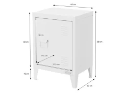 ML-Design Nachttisch in 40x30x58 cm aus Stahl Industriedesign