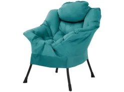 ML-Design Relaxsessel Petrol mit Armlehnen Kopfkissen und Seitentasche* Kissen
