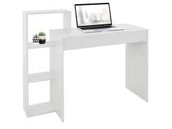 ML-Design Schreibtisch mit Regal 110x72x40 cm aus Holz 2in1 System für Zuhause* Regal Weiß