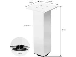 ML-Design Tischbeine 4Er Set I-Design H30 cm Stahl 8x8 cm* Tische