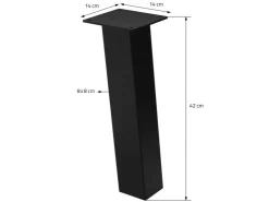 ML-Design Tischbeine 4Er Set I-96GRAD H42 cm Stahl 8x8cm