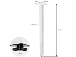 ML-Design Tischbeine 4Er Set I-Design H72 cm Stahl 4x4 cm