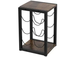 ML-Design Weinregal für 6 Flaschen 24x21x37,5 cm Freistehendes aus Holz Metall* Holzregale|Flaschenregale