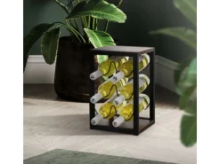 ML-Design Weinregal für 6 Flaschen 24x21x37,5 cm Freistehendes aus Holz Metall* Holzregale|Flaschenregale