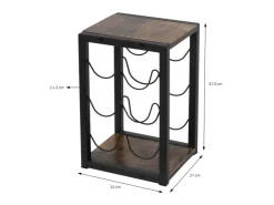 ML-Design Weinregal für 6 Flaschen 24x21x37,5 cm Freistehendes aus Holz Metall* Holzregale|Flaschenregale