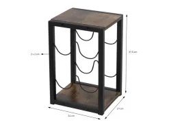 ML-Design Weinregal für 4 Flaschen 24x21x37,5 cm Freistehendes aus Holz Metall* Flaschenregale