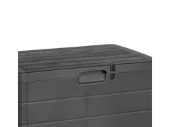 Mojawo Kunststoff Auflagenbox Kissenbox Gartenbox Sitzbank für Polsterauflagen Kunststoff Wasserdicht Anthrazit 170Liter* Sitzbänke