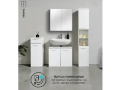 mokebo Bad-Beistellschrank Der Matrose Badschrank in 91x33x34cm HxBxT in