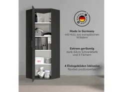mokebo Eckschrank in Anthrazit Der Lange Schrank Aufbewahrungsschrank oder Mehrzweckschrank* Schränke