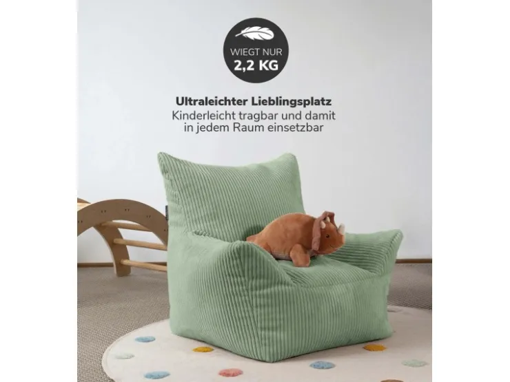 mokebo Kindersessel aus Cord Der Pausenheld Sitzsack Kinder Kindersitzsack in* Sitzsäcke