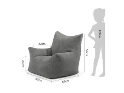 mokebo Kindersessel aus Cord Der Pausenheld Sitzsack Kinder Kindersitzsack in