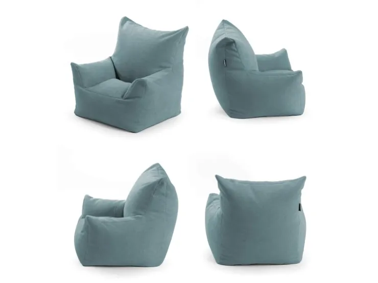 mokebo Kindersessel mit Stoffbezug Der Pausenheld Sitzsack Kinder Kindersitzsack in Petrol