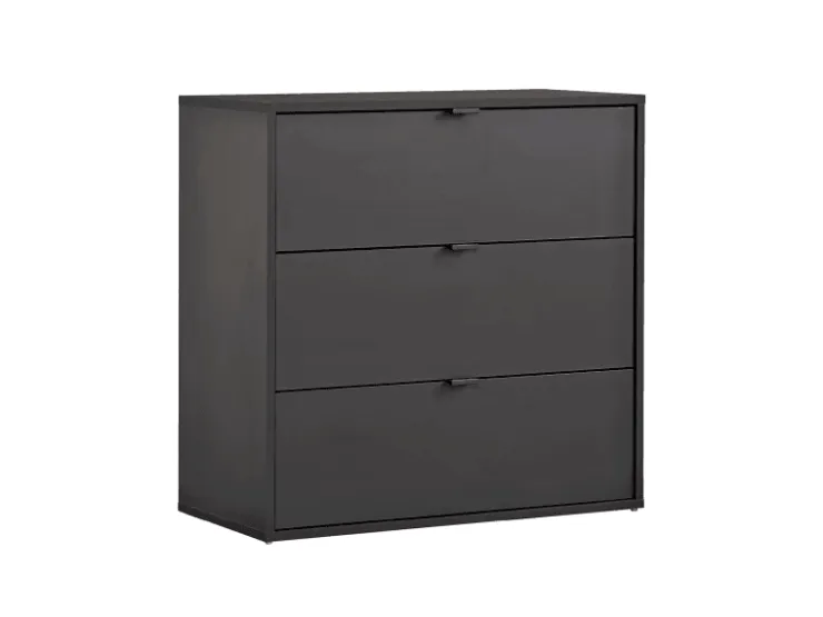 mokebo Kommode mit 3 Schubladen in Anthrazit Die Stilvolle Highboard Anrichte oder Sideboard* Sideboards|Kommode