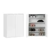 mokebo Schuhschrank Der Concierge Schuhregal mit zwei Türen Flurschrank oder Sideboard 74 cm breit in weiß* Sideboards