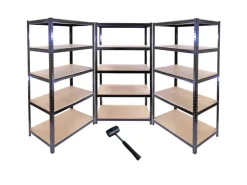 Monstershop 3 x Monster Racking T-Rax 90cm Lagerregal Schwarz