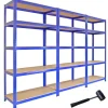 Monstershop 3 x Monster Racking T-Rax 90cm Lagerregal Blau mit Gratis Gummihammer