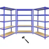 Monstershop 3 x T-Rax Lagerregal 180cm x 120cm x 45cm Blau