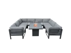 Monstershop Modulares Gartenlounge Set mit integrierter Feuerstelle