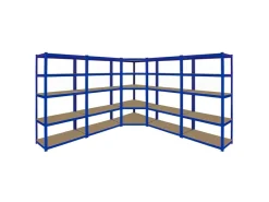 Monstershop Monster Racking T-Rax Eckregal & 4x 90cm Lagerregal Blau* Regalsysteme