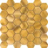 Mosaik Aluminium Gold Hexagon 30 cm x 30 cm* Mosaik