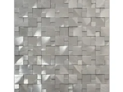 Mosaik Aluminium Silver 3D 30 cm x 31,5 cm
