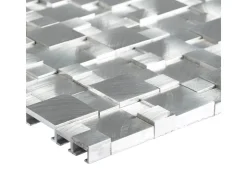 Mosaik Aluminium Silver 3D 30 cm x 31,5 cm