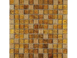 Mosaik Glas & Stein Inka Relief 30 cm x 30 cm