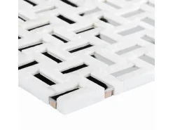 Mosaik Marmor & Aluminium Greek White 30 cm x 30 cm* Mosaik
