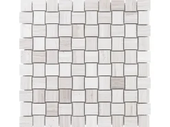 Mosaik Marmor Basketwave Grau poliert 29 cm x 29 cm* Mosaik