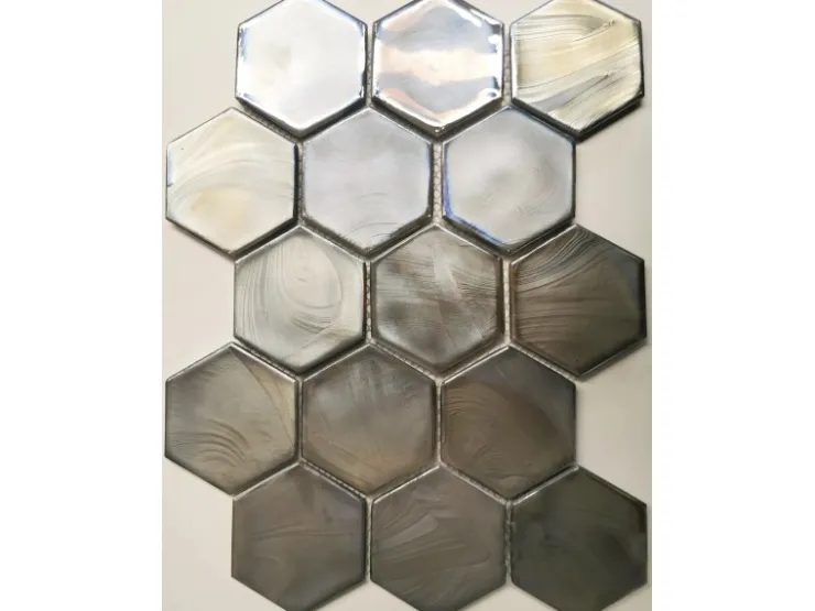 Mosaikmatte Cadiz Hexagon Keramik 26 cm x 29,9 cm