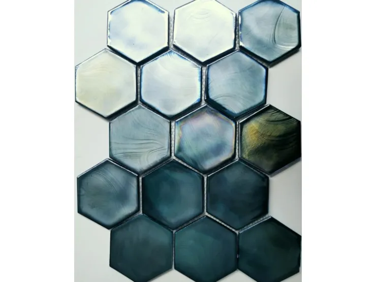 Mosaikmatte Cadiz Hexagon Keramik 26 cm x 29,9 cm