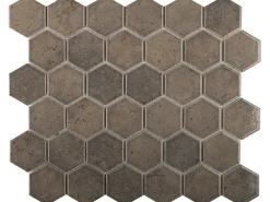 Mosaikmatte Castello Hexagon Keramik 32 cm x 28 cm