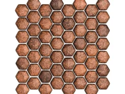 Mosaikmatte Ebru Hexagon Glas 29 cm x 29 cm* Mosaik