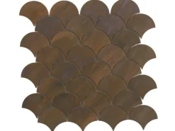 Mosaikmatte Fächer Metall Kupfer 29 cm x 30 cm* Mosaik