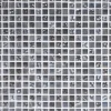 Mosaikmatte Glas & Marmor Schwarz-Perlmutt 30 cm x 30 cm
