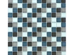 Mosaikmatte Glas Grau Blau Weiß Mix 30 cm x 30 cm* Vasen|Ostern