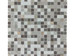 Mosaikmatte Glas Stein Beige Quarzit 30 cm x 30 cm