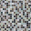 Mosaikmatte Glas Stein Black Grey Perlmut 30 cm x 30 cm
