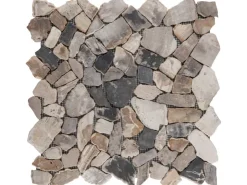 Mosaikmatte Polygonal Fossil Wood 30,5 cm x 30,5 cm* Mosaik
