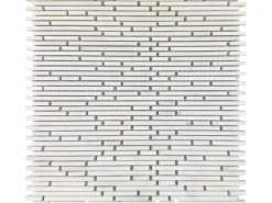 Mosaikmatte Superslim Bianco 30,5 cm x 30,5 cm