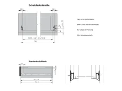 MS Beschläge Rollenführung Weiss 550 mm Schubaldenschiene Auszug* Kommode