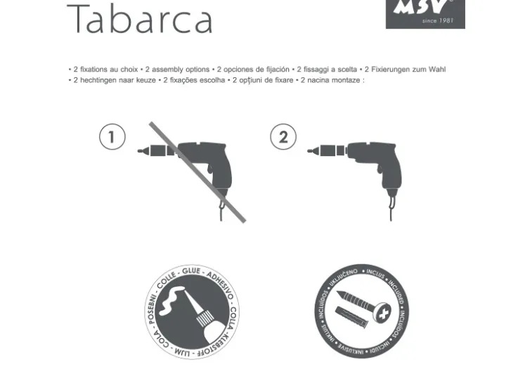 MSV Eck-Duschregal Tabarca Alu & Glas 24 cm x 24 cm x 30 cm