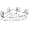 MSV Eck-Duschregal Ventouses Edelstahl 27,5 cm x 19,5 cm x 4,4 cm Chrom* Eckregale