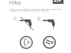 MSV Regal Hiko 25,5 cm x 12 cm x 37 cm Schwarz-Braun* Holzregale