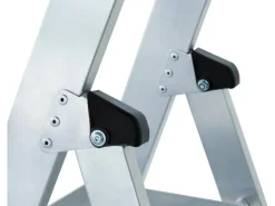 MUNK Aluminium-Stehleiter mit Rollen und Griff 4 Stufen* Klapptritte