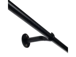 mydeco Gardinenstange-Set day & night ausziehbar Schwarz 120-210cm