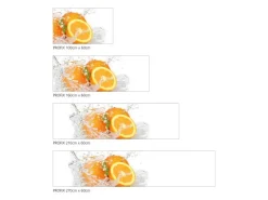 MySpotti Küchenrückwand Profix Cucina Aqua 100 x 60 cm Gelb-Orange-Weiß* Klebefolien